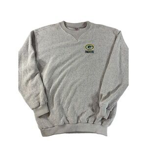 Vintage 90's True Fan Green Bay Packers Textured Pile Fleece Sweater. Size xL